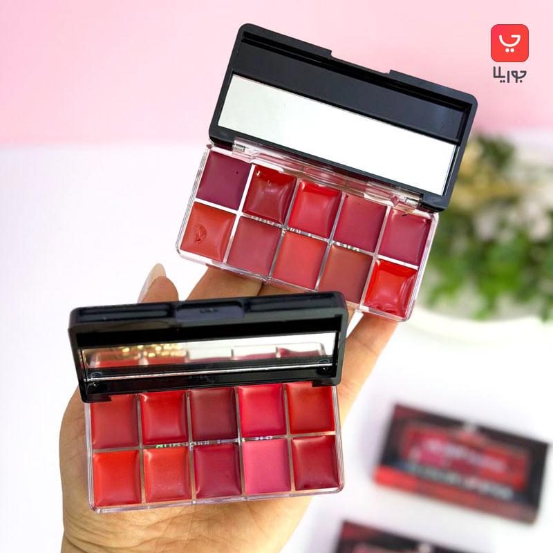 پالت رژ لب ویولت 10 رنگ violet