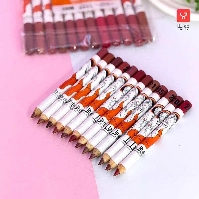 پک 12 عددی رژ لب مدادی ویولت Violet Lipstick