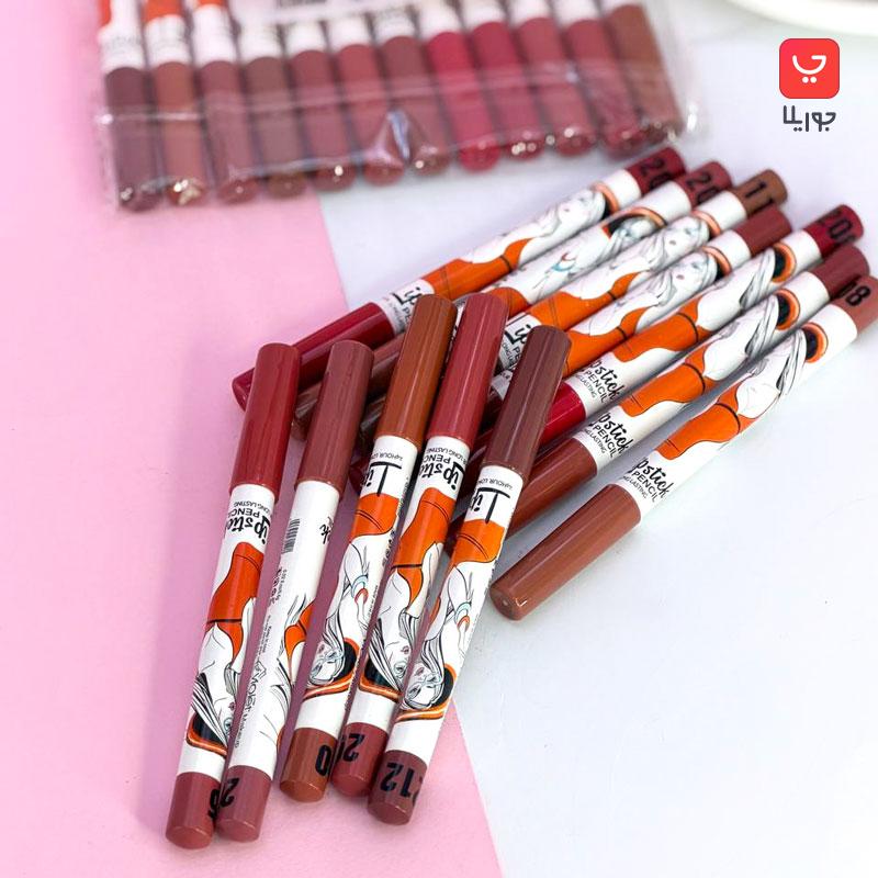 پک 12 عددی رژ لب مدادی ویولت Violet Lipstick