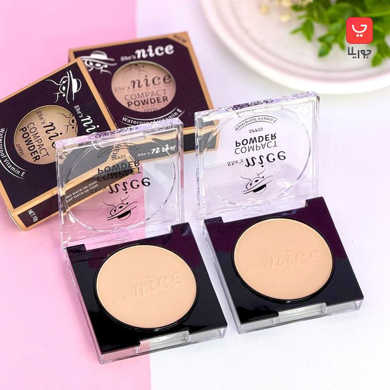 پنکک نایس nice مخملی و ضد آب اورجینال حاوی spf25 ساخت فرانسه