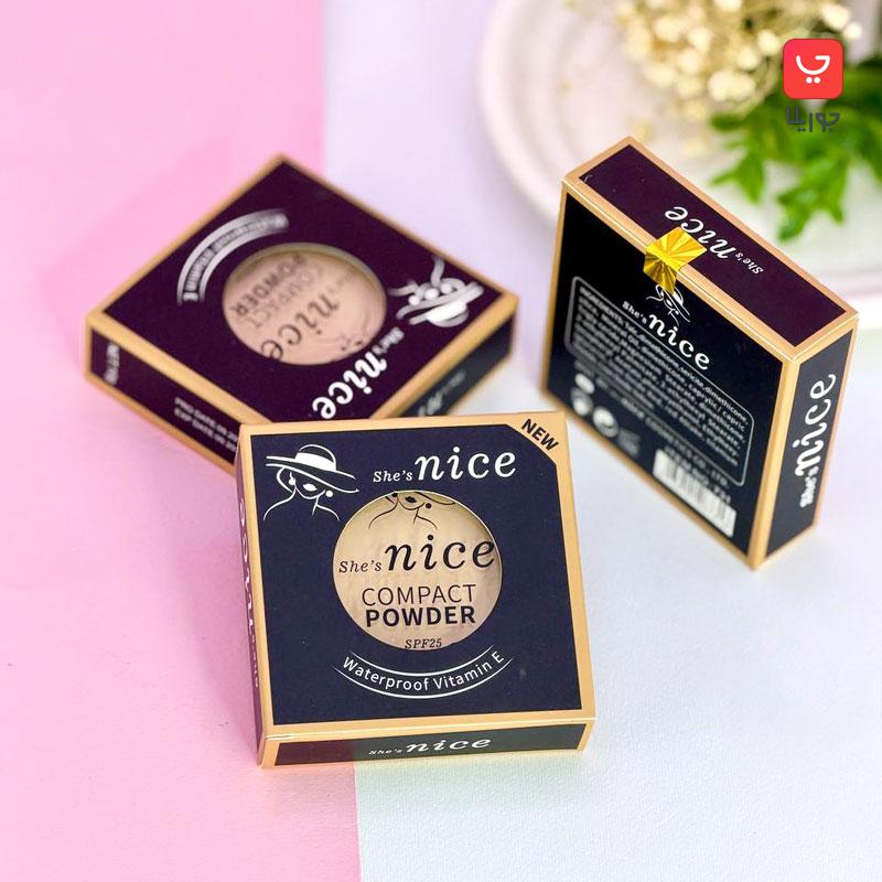 پنکک نایس nice مخملی و ضد آب اورجینال حاوی spf25 ساخت فرانسه