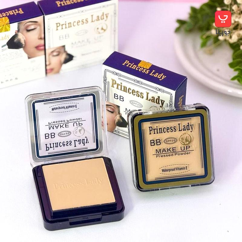 پنکک پرنسس لیدی مدل بی بی حاوی ویتامین و spf50 ضدآب