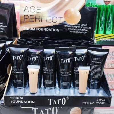 کرم پودر تیوپی تاتو Tato با کاور و پوشش یکدست و بالا مدل Age Perfect