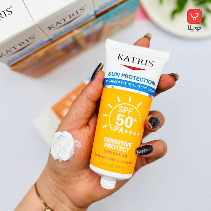 ضد آفتاب بی رنگ کاتریس Katris حاوی spf50 محافظت قوی با قیمت مناسب