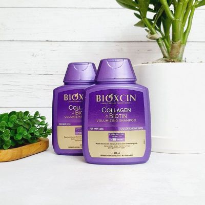شامپو تقویت کننده و ضد ریزش مو بیوکسین Bioxcin مدل کلاژن و بیوتین اصلی